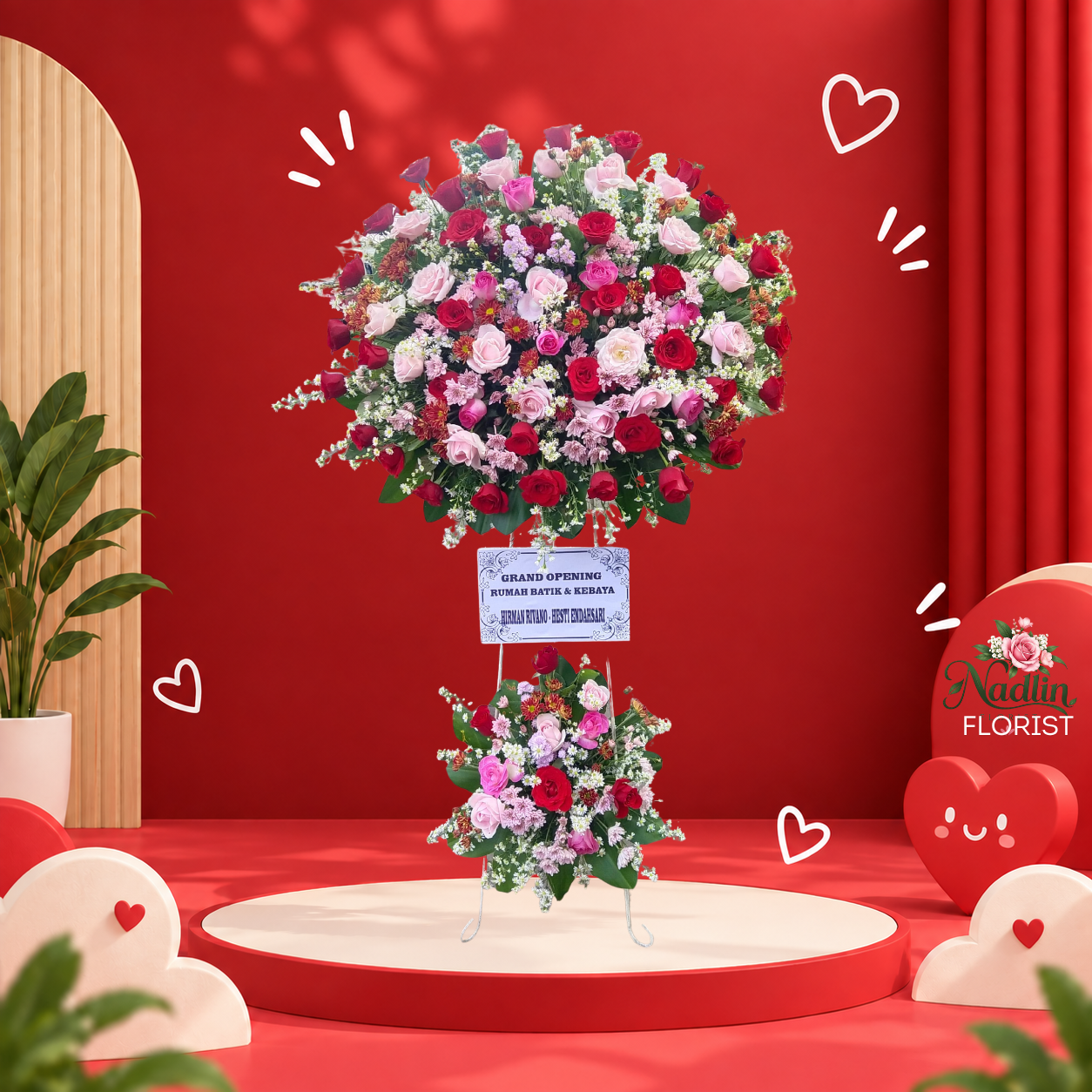 Standing Flower untuk Pembukaan toko, usaha , grand opening