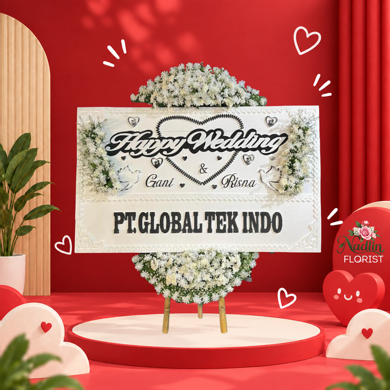 Bunga Papan Custom Babakanpasar Bogor tengah dari nadlin florist