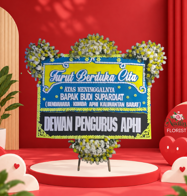 Pesan sekarang Bunga Papan Duka Cita Bubulak Bogor Barat hanya di Nadlin Florist.