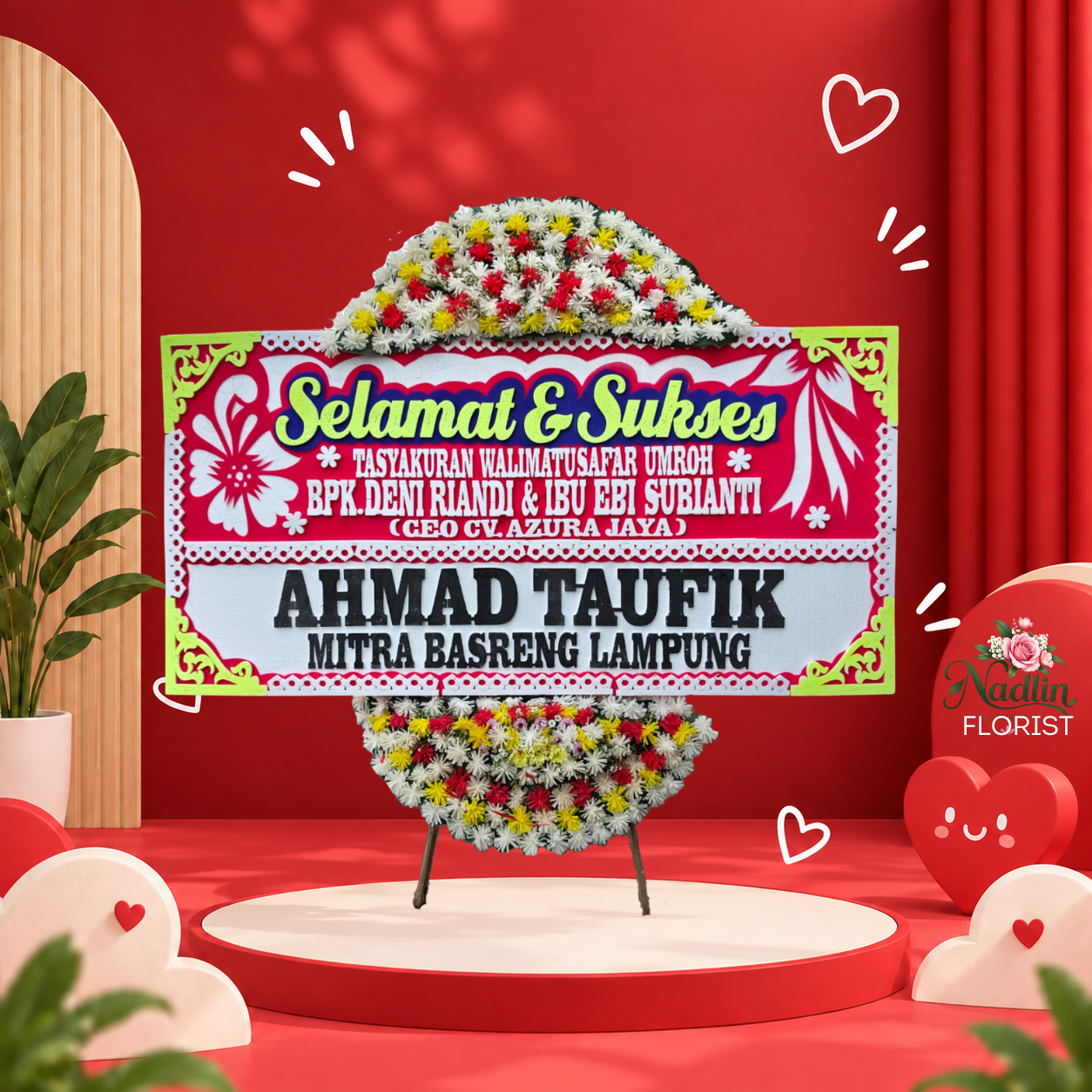 Bunga Papan Selamat dan sukses Batutulis bogor selatan