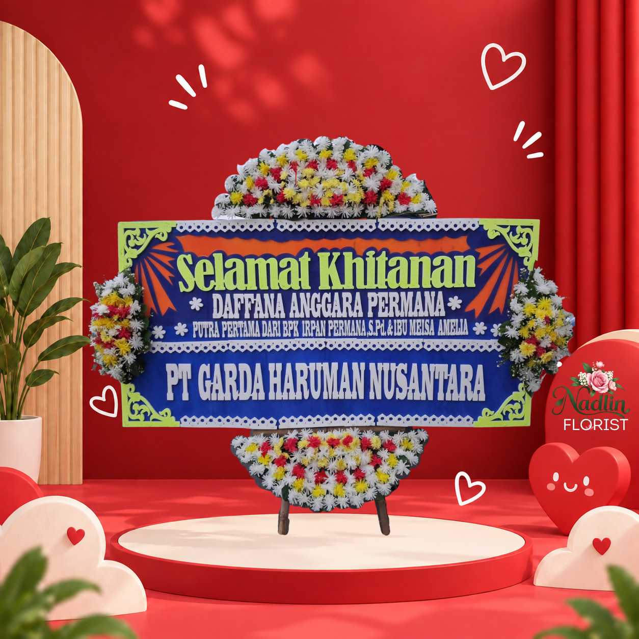 Bunga papan selamat khitanan Kutaraharja Karawang