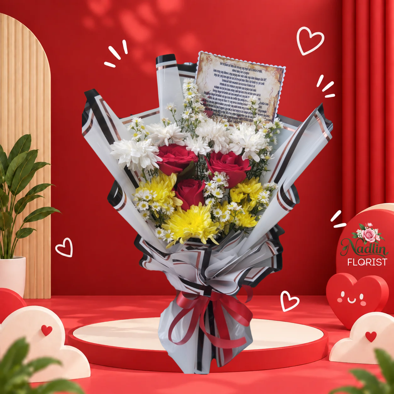 Buket Tangan Tasikmalaya Cikatomas – Mulai Rp150.000 | Nadlin Florist 0857-2105-9283