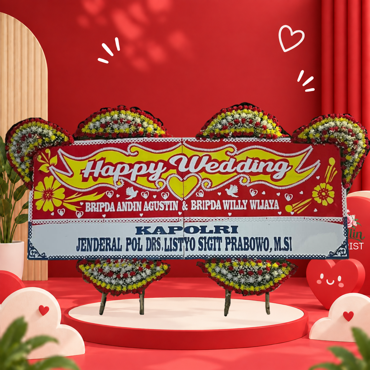 Papan Gandeng Wedding 4x1.5 Meter