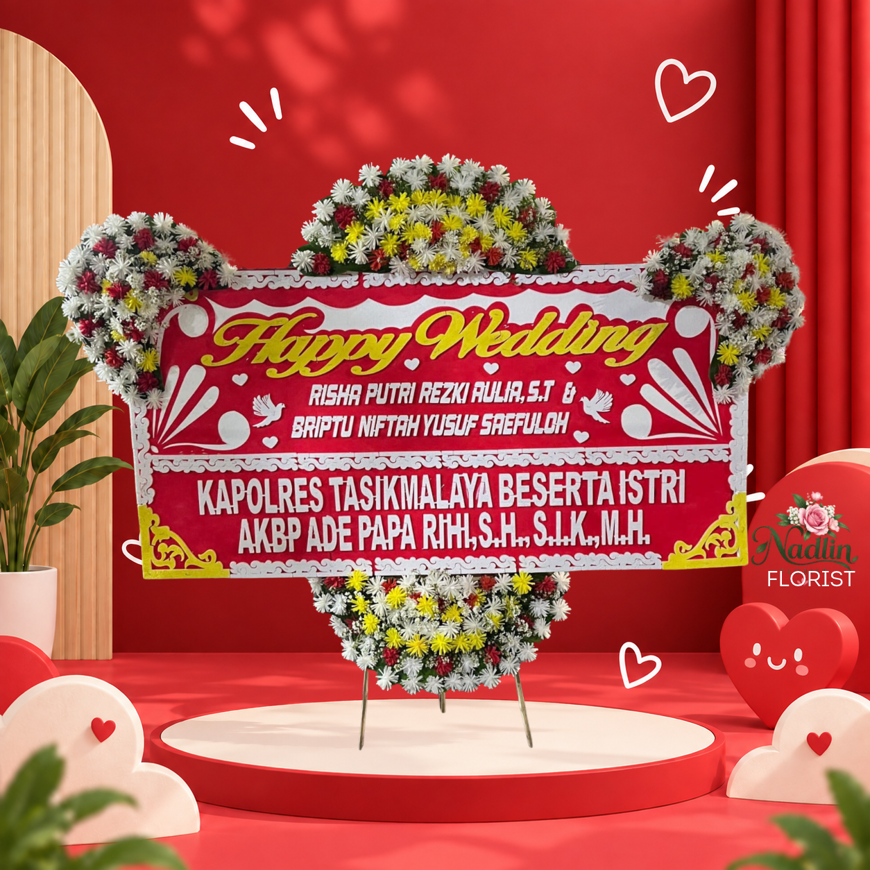 Bunga Papan Happy Wedding Tasikmalaya Jambul 3
