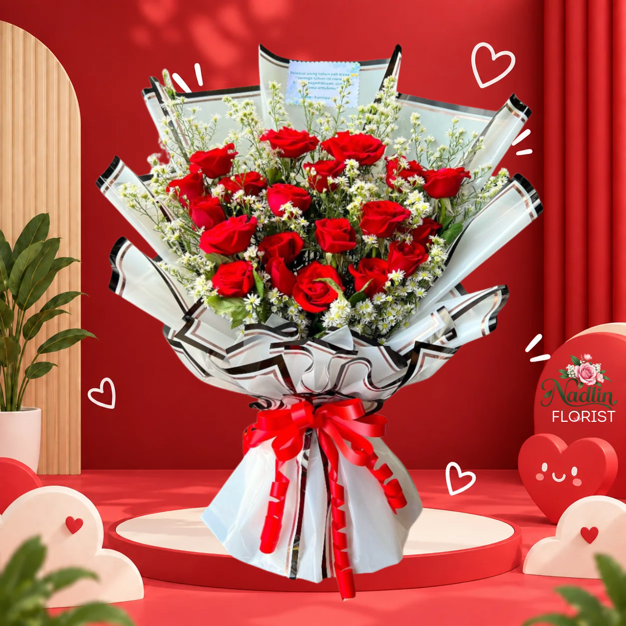 Hand Bouquet Besar Tasikmalaya Cineam: Ukuran 40x50 cm, Harga Rp600.000