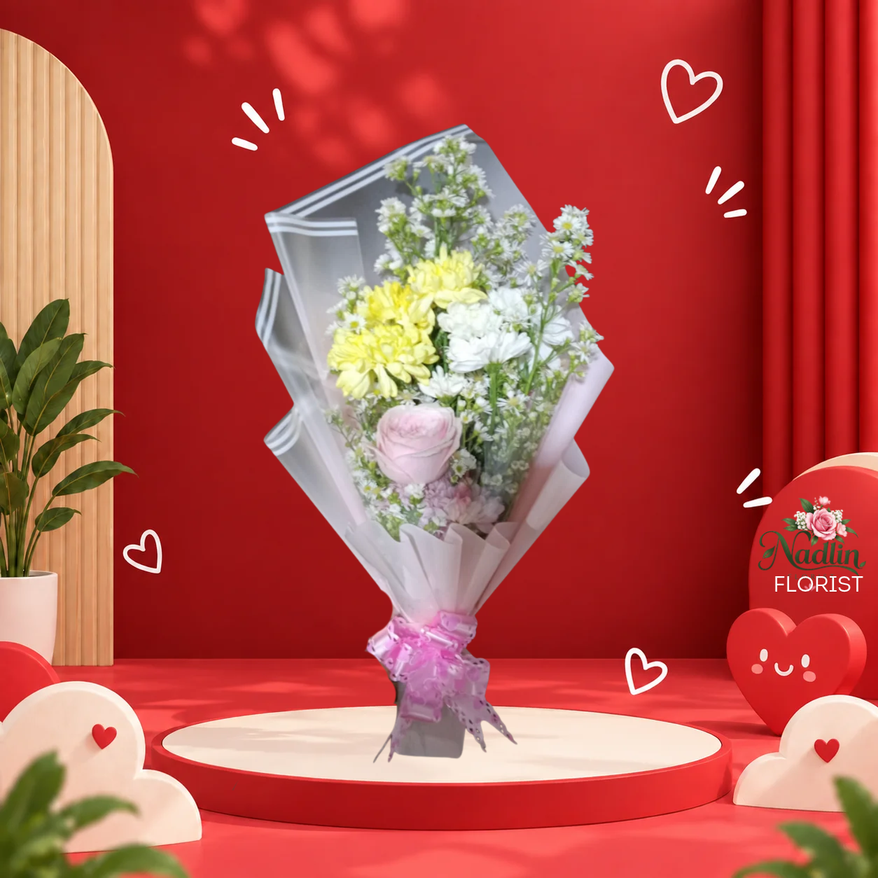 Hand bouquet Tasikmalaya Cibeber dari Nadlin Florist. Antar ke Cibeber, Cidadali, Cikadu, Cikalong, Cikancra, Cimanuk, Kalapagenep, Kubangsari, Mandalajaya, Panyiaran, Sindangjaya, Singkir, Tonjongsari. WA 0857-2105-9283.